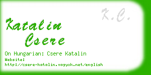 katalin csere business card